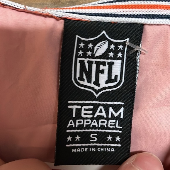 NFL Chicago Bears size small orange and blue windbreaker jacket with pockets - Picture 6 of 12